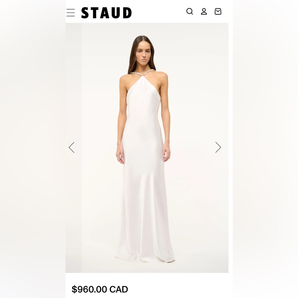 STAUD — Cadence Dress Pearl